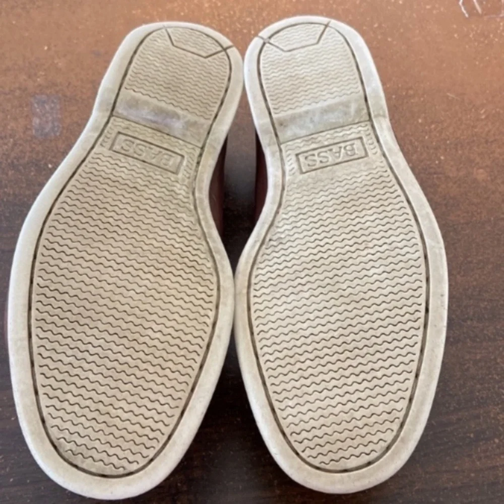 Bass Brown Leather Deck Boat 80s Shoes Vintage Preppy Size 7.5 Seafarers